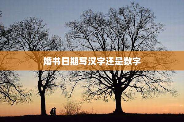 婚书日期写汉字还是数字