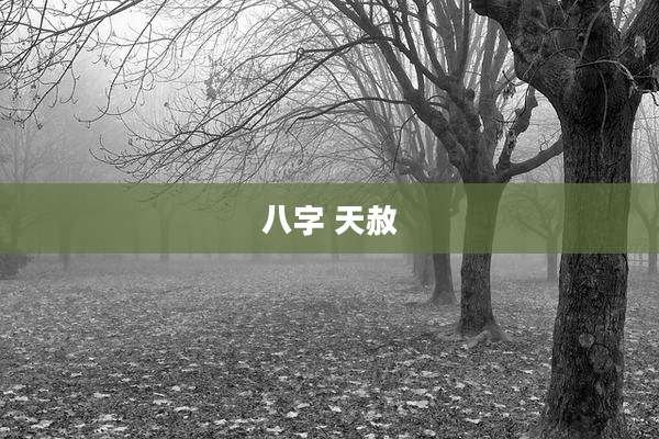 八字 天赦