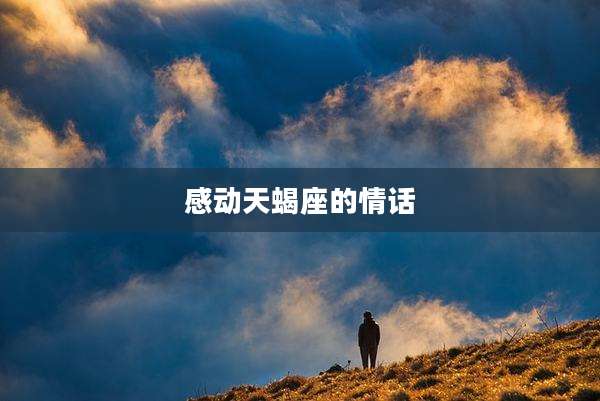 感动天蝎座的情话