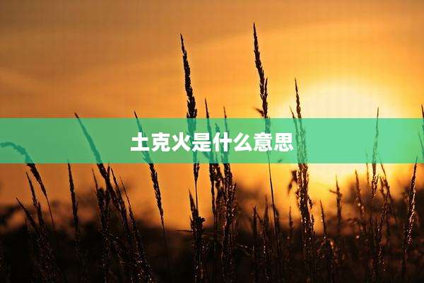 土克火是什么意思