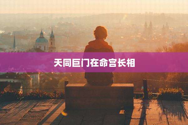 天同巨门在命宫长相