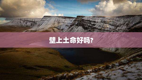 壁上土命好吗?