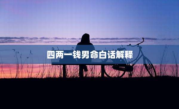 四两一钱男命白话解释