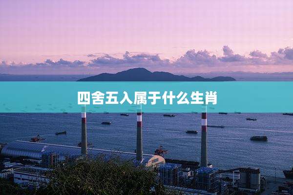 四舍五入属于什么生肖