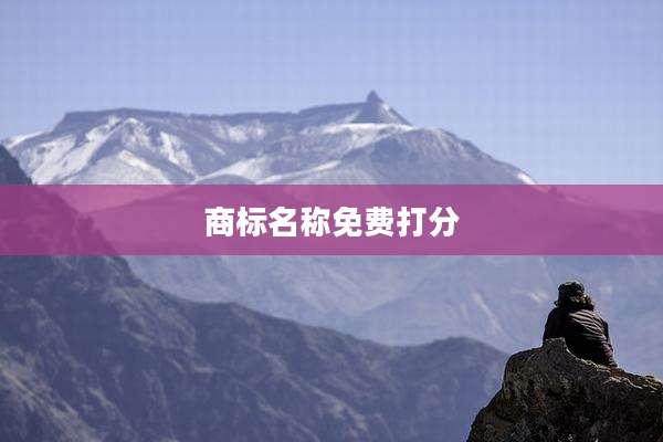 商标名称免费打分