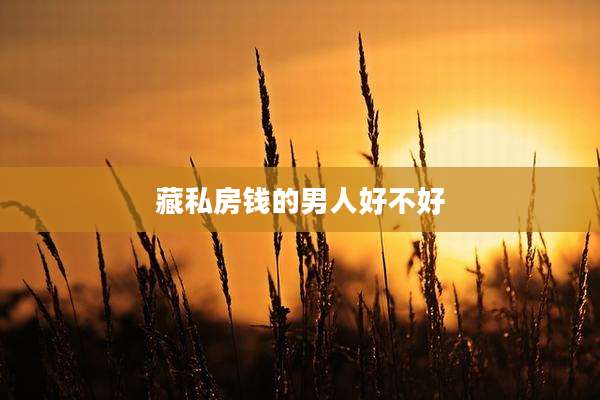 藏私房钱的男人好不好