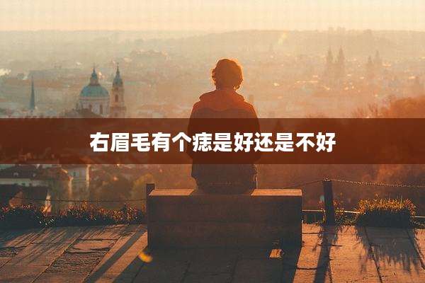 右眉毛有个痣是好还是不好