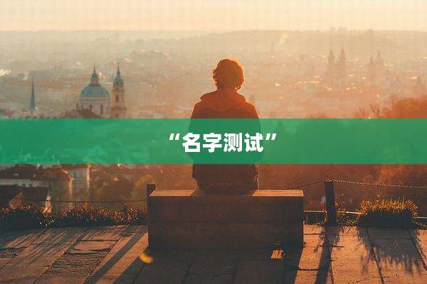 “名字测试”