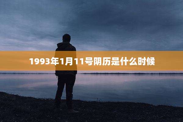 1993年1月11号阴历是什么时候