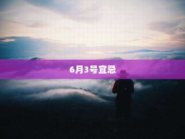 6月3号宜忌