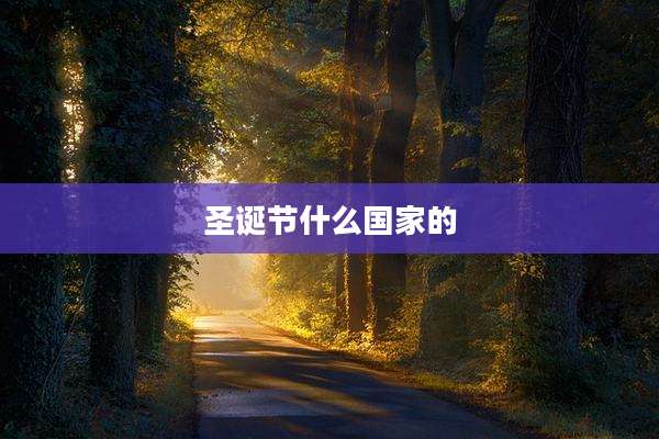 圣诞节什么国家的