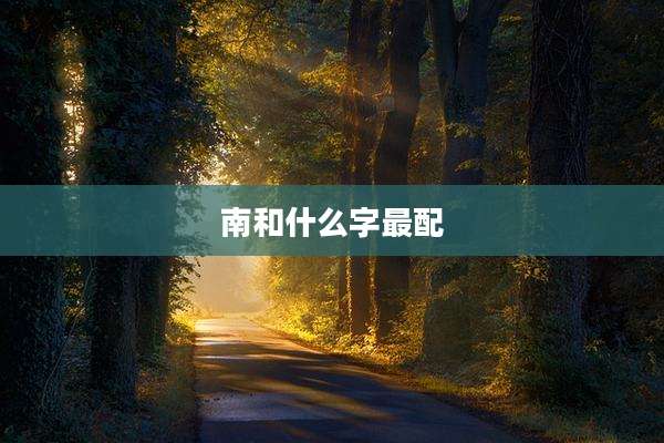 南和什么字最配