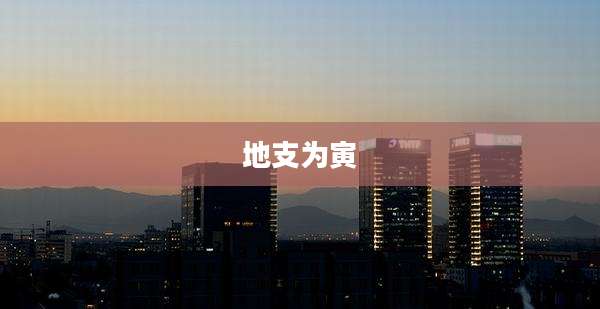 地支为寅