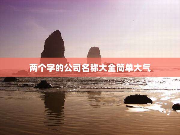 两个字的公司名称大全简单大气
