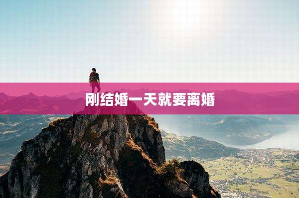 刚结婚一天就要离婚