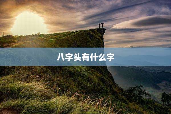 八字头有什么字