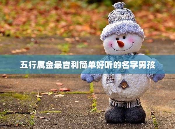 五行属金最吉利简单好听的名字男孩