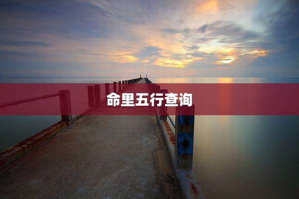 命里五行查询