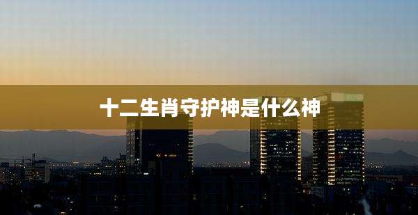 十二生肖守护神是什么神