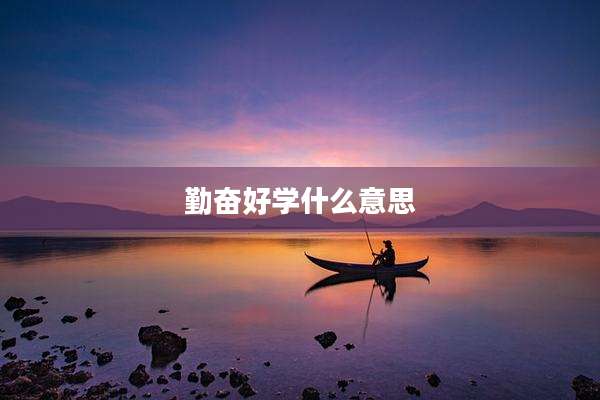 勤奋好学什么意思