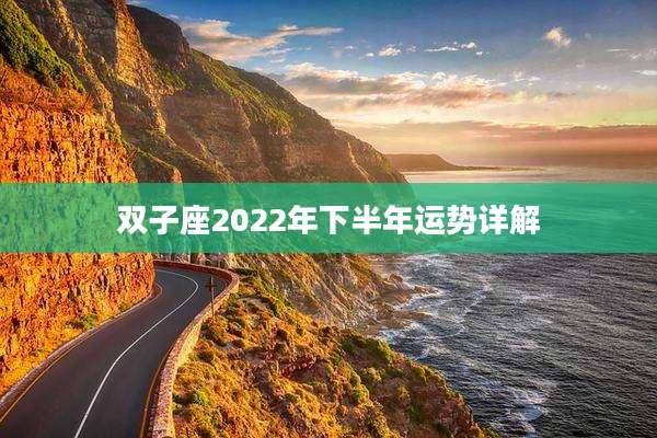 双子座2022年下半年运势详解