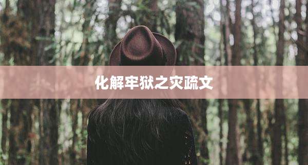化解牢狱之灾疏文