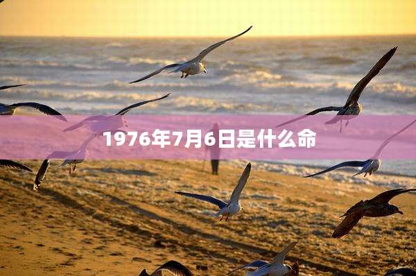 1976年7月6日是什么命