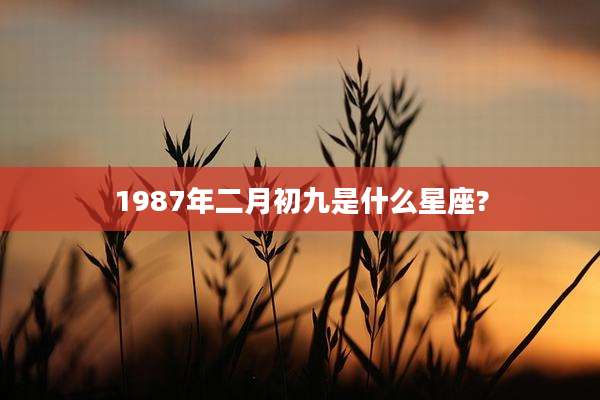 1987年二月初九是什么星座?