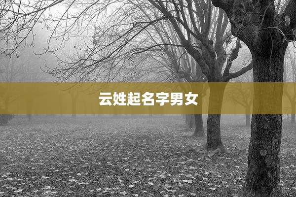 云姓起名字男女
