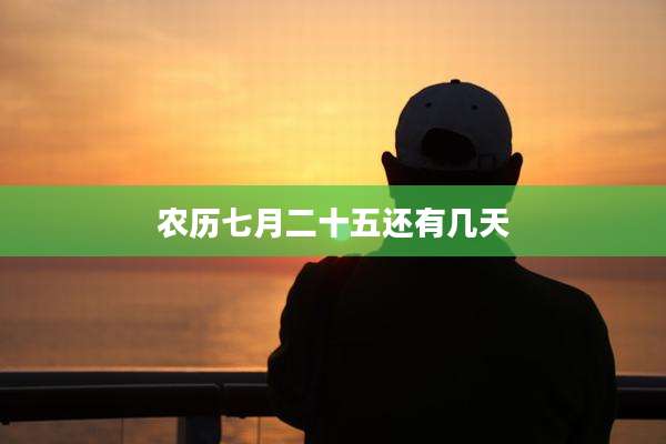 农历七月二十五还有几天