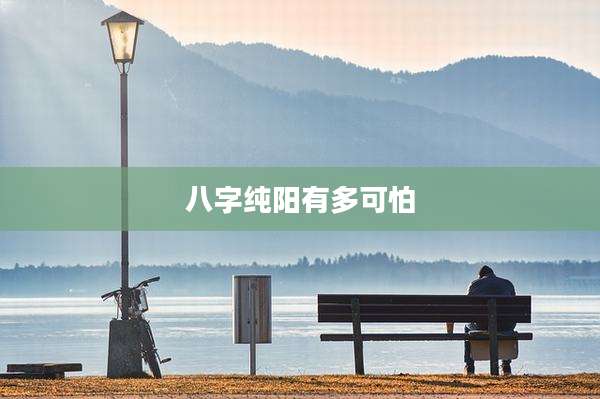 八字纯阳有多可怕
