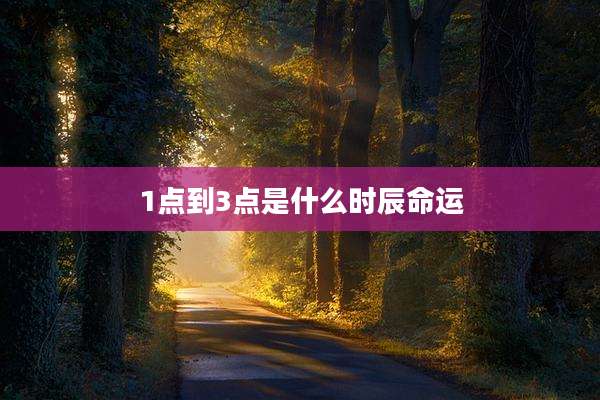 1点到3点是什么时辰命运