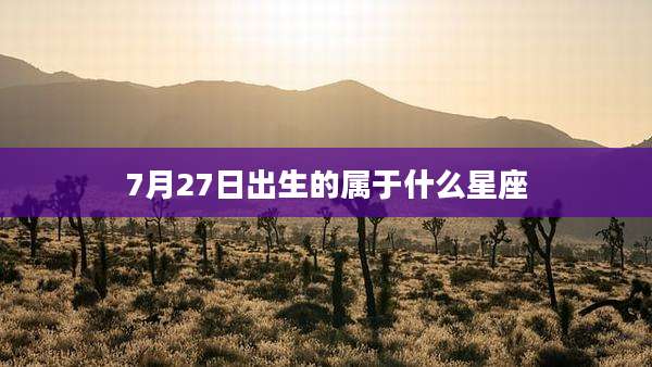 7月27日出生的属于什么星座