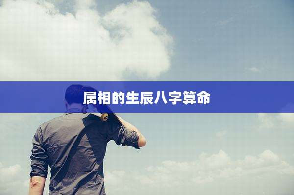 属相的生辰八字算命