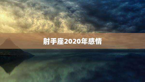 射手座2020年感情