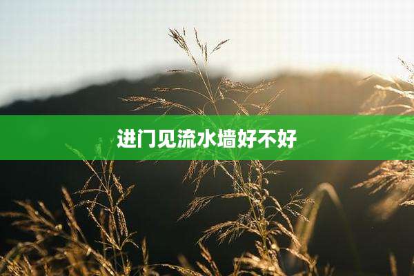 进门见流水墙好不好