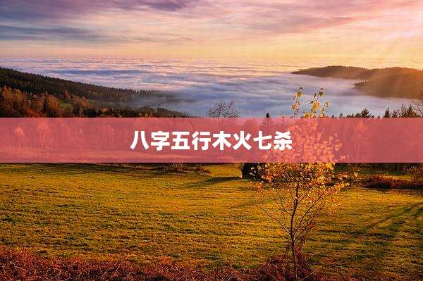 八字五行木火七杀