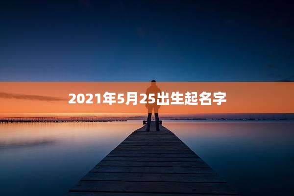 2021年5月25出生起名字