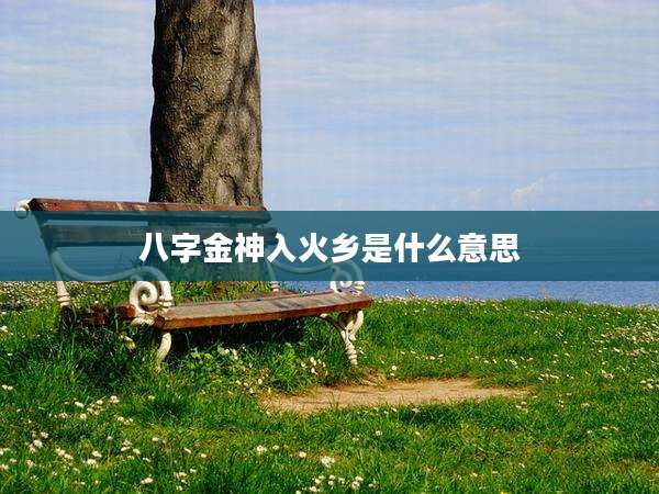 八字金神入火乡是什么意思