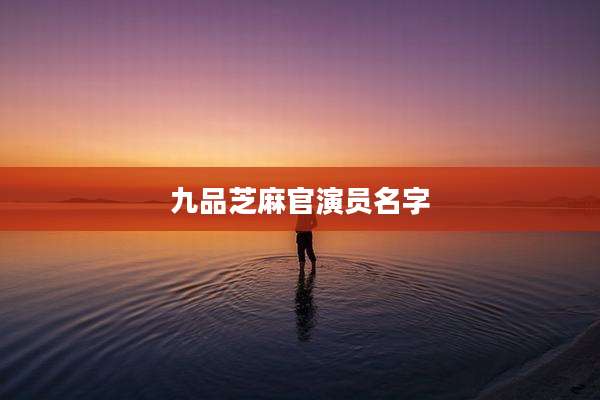 九品芝麻官演员名字