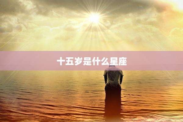 十五岁是什么星座