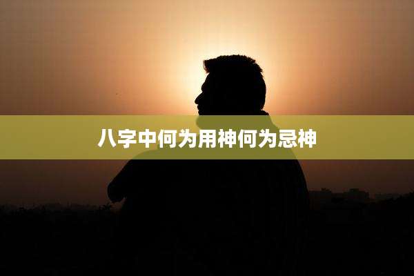 八字中何为用神何为忌神