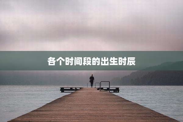 各个时间段的出生时辰