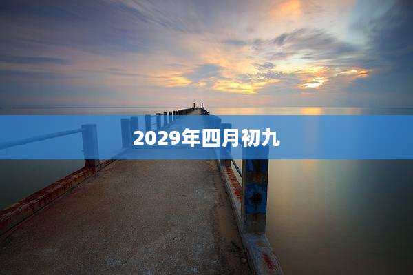 2029年四月初九