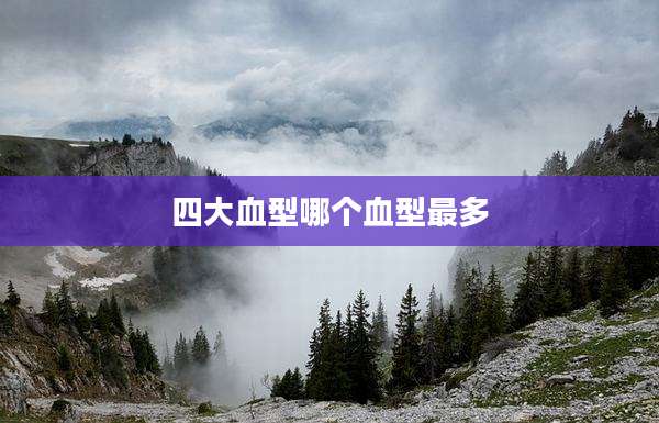四大血型哪个血型最多