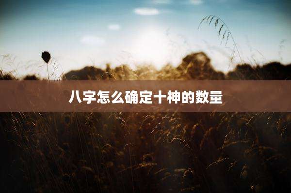 八字怎么确定十神的数量