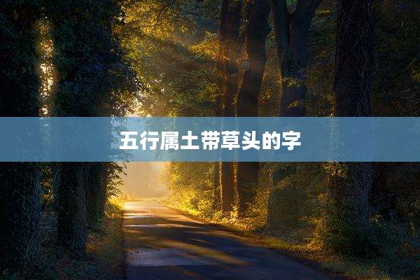 五行属土带草头的字