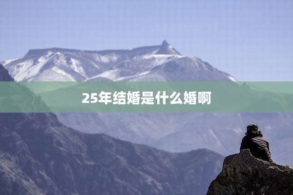 25年结婚是什么婚啊