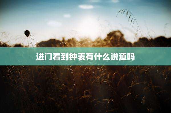 进门看到钟表有什么说道吗