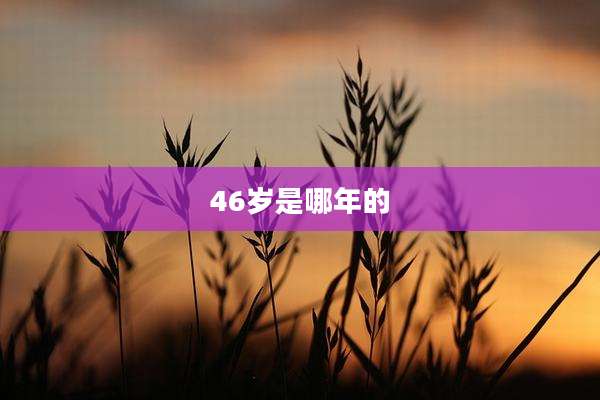 46岁是哪年的